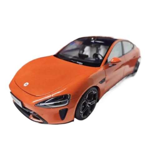 YRXIAO Metall-Automodelle bausatz Druckguss-Skala 1 18 Für SU7-Simulationsautomodell Legierungsmetallfahrzeug-Ornament-Sammlungsanzeige Orange Farbe Für Wohndekorationen von YRXIAO