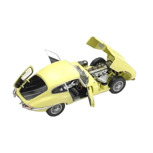 YRXIAO Metall-Automodelle bausatz Für Jaguar E-Type Coupé 1/18 Sportwagenmodell Hobby Sammler-Souvenir-Ornamente Für Wohndekorationen(Yellow) von YRXIAO