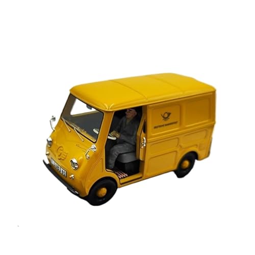 YRXIAO Metall-Automodelle bausatz Harz Im Maßstab 1:32 Für Transporter 400 Post Van Spielzeugautos Modell Gelb Klassiker Souvenir Statische Anzeige Für Wohndekorationen von YRXIAO