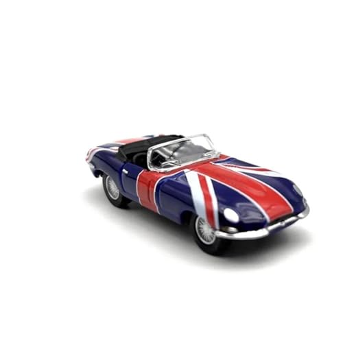YRXIAO Metall-Automodelle bausatz Maßstab 1:76 Für Jaguar E-Type Cabrio-Sportwagenmodell Legierungssimulation Sammler-Ornament-Spielzeug Für Wohndekorationen von YRXIAO