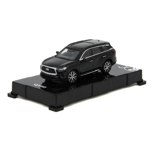 YRXIAO Metall-Automodelle bausatz Miniatur Auto Modell 1 64 Für Infiniti QX60 2022 Metall Skala Fahrzeug Spielzeug Display Geschenk Für Wohndekorationen(Schwarz) von YRXIAO
