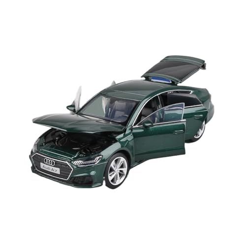 YRXIAO Metall-Automodelle bausatz Modellauto 1 32 Für Audi A7 Simulation Legierung Automodell Sound Und Licht Lenkung Stoßdämpfer Sammlung Für Wohndekorationen(Grün) von YRXIAO