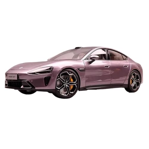 YRXIAO Modellbausatz Auto 1/18 Für XiaoMi SU7 Simuliertes Legierungsautomodell Souvenir Für Erwachsene Klassisches Statisches Display Sammlerstück Für Wohndekorationen(Purple) von YRXIAO
