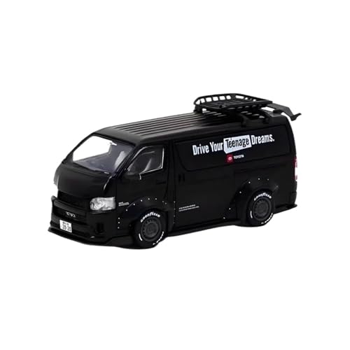 YRXIAO Modellbausatz Auto 1/64 Für Toyota HIACE Schwarz Fahren Sie Ihre Teenager-Träume Legierung Spielzeug Motor Fahrzeug Diecast Metall Modell Für Wohndekorationen von YRXIAO