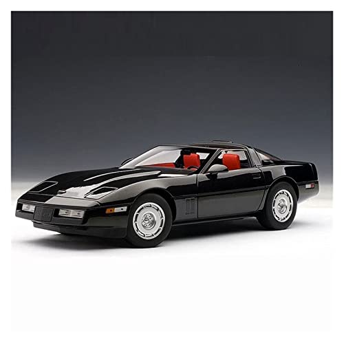 YRXIAO Modellbausatz Auto 1 18 Für Corvette C4 1986 Alloy Limited Edition Resin Metal Static Car Model Für Wohndekorationen(Schwarz) von YRXIAO