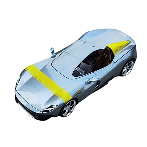YRXIAO Modellbausatz Auto 1 18 Für Ferrari Monza SP1 Silber Sportwagen Legierung Druckguss Modell Dekoration Sammlung Display Für Wohndekorationen von YRXIAO