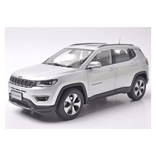 YRXIAO Modellbausatz Auto 1 18 Für Jeep Compass 2017 Silber SUV Zinklegierung Simulation Diecast Automodell Für Erwachsene Geschenk Für Wohndekorationen von YRXIAO
