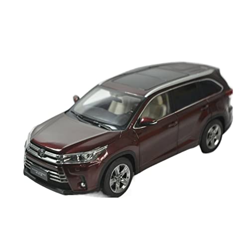 YRXIAO Modellbausatz Auto 1 18 Für Toyota Highlander 2018 Rot SUV Metalllegierung Diecast Automodell Für Simulationsverzierungen Für Wohndekorationen von YRXIAO