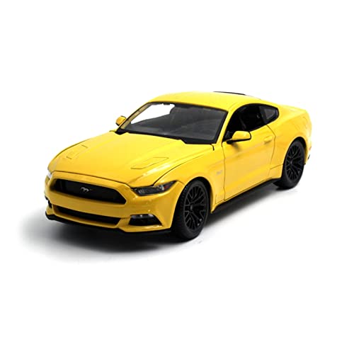 YRXIAO Modellbausatz Auto 1 18 Geeignet Für Ford Mustang Automodell 2015 Simulation Druckguss Automodell Erwachsene Geschenk Ornament Gelb Für Wohndekorationen von YRXIAO