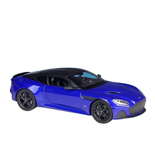 YRXIAO Modellbausatz Auto 1 24 Für Aston Martin DBS Sportwagenmodell Statische Druckgussfahrzeuge Erwachsene Sammlerstück Display Geschenk Für Wohndekorationen(Blau) von YRXIAO