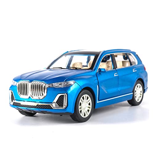 YRXIAO Modellbausatz Auto 1 24 Für BMW X7 SUV Diecast High Simulation Zinklegierung Automodell Geschäftsgeschenk Für Wohndekorationen(Blau) von YRXIAO