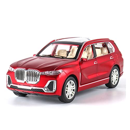 YRXIAO Modellbausatz Auto 1 24 Für BMW X7 SUV Diecast High Simulation Zinklegierung Automodell Geschäftsgeschenk Für Wohndekorationen(Rot) von YRXIAO