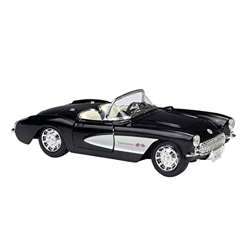 YRXIAO Modellbausatz Auto 1 24 Für Corvette 1957 Oldtimer Legierung Diecast Modellauto Toy Boy Geburtstagsgeschenke Für Wohndekorationen(A) von YRXIAO
