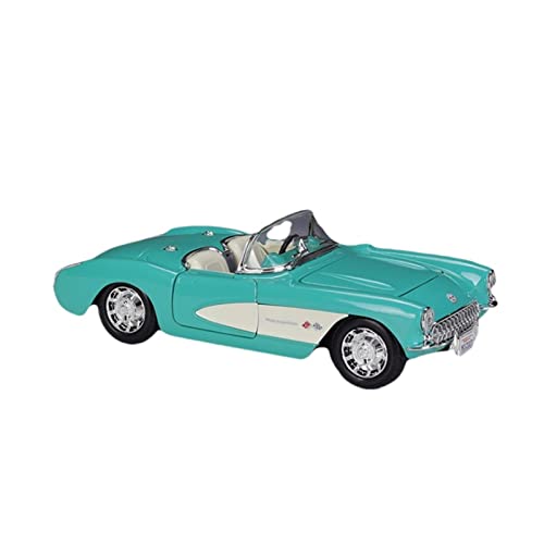 YRXIAO Modellbausatz Auto 1 24 Für Corvette 1957 Oldtimer Legierung Diecast Modellauto Toy Boy Geburtstagsgeschenke Für Wohndekorationen(B) von YRXIAO