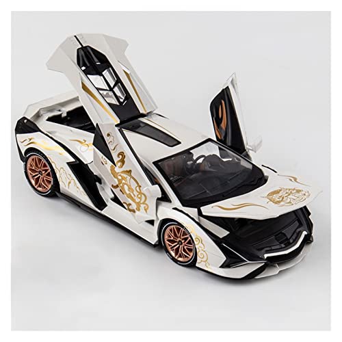 YRXIAO Modellbausatz Auto 1 24 Für Lamborghini Sian FKP 37 Chinoiserie Sportwagen Legierung Modell Sound Und Licht Spielzeuggeschenk Für Wohndekorationen(D) von YRXIAO