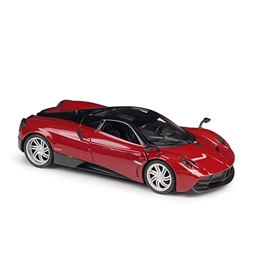 YRXIAO Modellbausatz Auto 1 24 Für Pagani Huayra Alloy Diecast Automodell Mit Soundlicht Als Geschenk Handarbeit Für Jungen Erwachsene Für Wohndekorationen(Rot) von YRXIAO