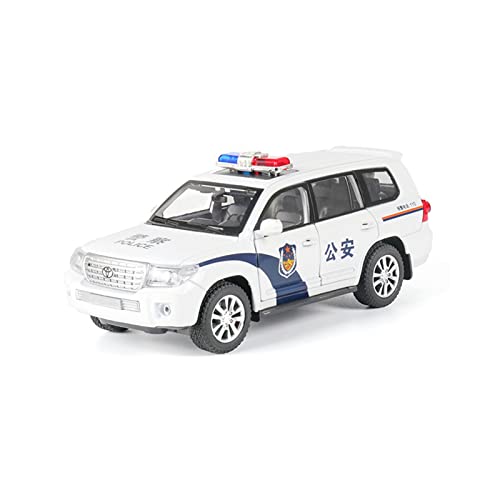 YRXIAO Modellbausatz Auto 1 24 Für Toyota Land Cruiser Polizeiauto Diecast High Simulation Legierung Automodell Wohndekorationen(Multi-Colored) von YRXIAO