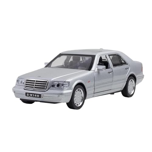 YRXIAO Modellbausatz Auto 1 32 Für Mercedes-Benz S W140 Legierung Modell Auto Sound Und Licht Zurück Licht Sound Fahrzeug Modell Spielzeug Für Wohndekorationen(Gray) von YRXIAO