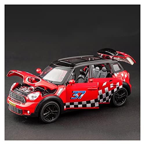 YRXIAO Modellbausatz Auto 1 32 Für MINI Simulation Legierung Automodell Zurückziehen Metalldruckguss Spielzeugfahrzeuge Kindergeschenke Für Wohndekorationen(Rot) von YRXIAO