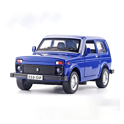 YRXIAO Modellbausatz Auto 1 32 Für Russische Lada NIVA Legierung Automodell Druckguss Metall Pullback Kinderspielzeug Fahrzeug Für Wohndekorationen(Blau) von YRXIAO