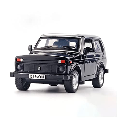 YRXIAO Modellbausatz Auto 1 32 Für Russische Lada NIVA Legierung Automodell Druckguss Metall Pullback Kinderspielzeug Fahrzeug Für Wohndekorationen(Schwarz) von YRXIAO