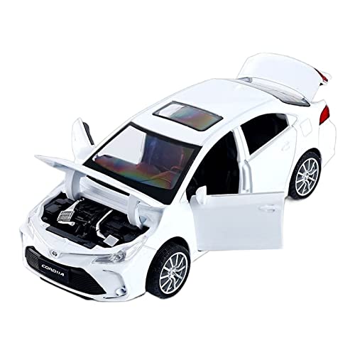 YRXIAO Modellbausatz Auto 1 32 Für Toyota Corolla Schwarz Legierung Druckguss Spielzeug Simulation Fahrzeug Modell Sammlung Geburtstagsgeschenk Für Wohndekorationen(White) von YRXIAO