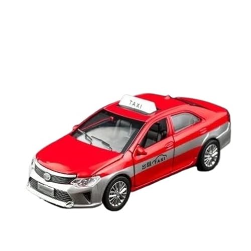 YRXIAO Modellbausatz Auto 1 32 Modell Für Toyota Taxi Druckguss Auto Modell Metall Spielzeug Licht Sound Pull Back Proportional Auto Für Wohndekorationen(Rot) von YRXIAO