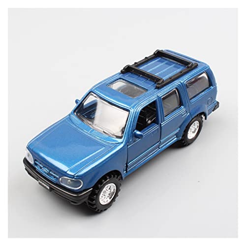 YRXIAO Modellbausatz Auto 1 43 Für Ford Explorer Classic SUV Legierung Diecast Automodell Spielzeug Junge Geschenksammlung Dekoration Für Wohndekorationen(Blau) von YRXIAO