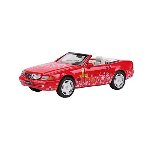 YRXIAO Modellbausatz Auto 1 64 Fit Für Mercedes Sl500 Cabrio Druckgusslegierungsmodell Simulationsauto Rote Weihnachtsversion Für Wohndekorationen von YRXIAO