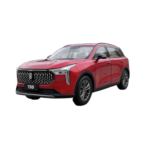 YRXIAO Modellbausatz Auto 1:18 Für FAW Pentium T55 Legierung Auto Modell Metall Auto Modell Dekoration Modell Auto Hobby Auto Display Modell Auto Für Wohndekorationen(Red) von YRXIAO
