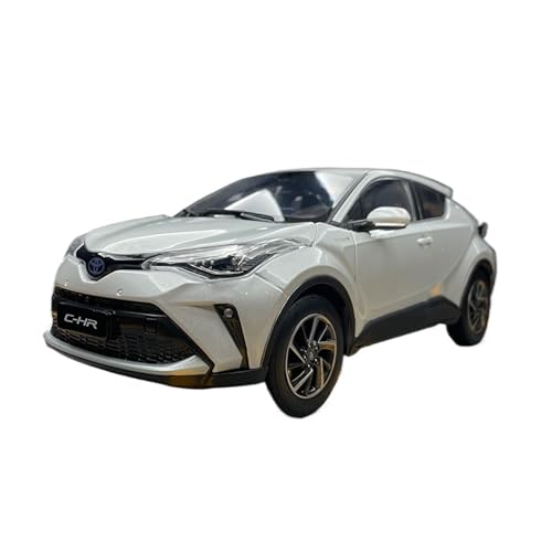 YRXIAO Modellbausatz Auto 1:18 Für GUAngqi Toyota C-HR SUV 2021 Modell Legierung Modell Sammlung Limited Edition Modell Desktop Ornament Modell Für Wohndekorationen(White) von YRXIAO