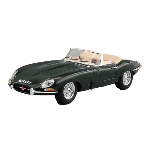 YRXIAO Modellbausatz Auto 1:18 Für Jaguar E-Type Coupé Cabriolet Oldtimer Diecast Modell Edition Alloy Luxus Fahrzeug Spielzeug Ornamente Für Wohndekorationen(Green) von YRXIAO