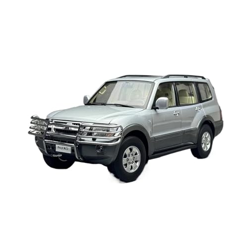 YRXIAO Modellbausatz Auto 1:18 Für Mitsubishi Pajero V73 Automodell SUV Metallsammlung Statisches Isplay Modell Automodell In Limitierter Auflage Für Wohndekorationen(Silver) von YRXIAO