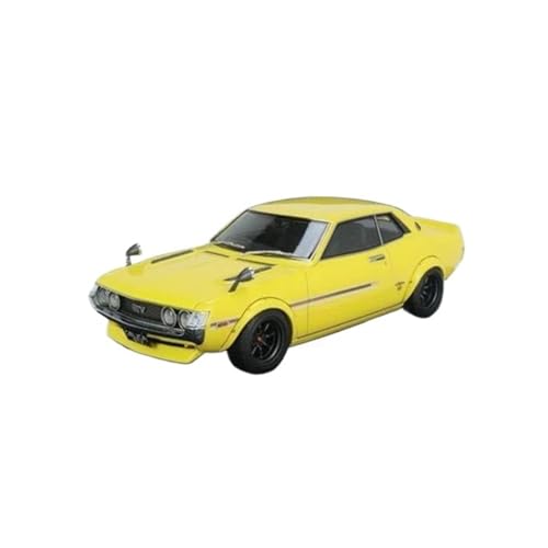 YRXIAO Modellbausatz Auto 1:18 Für Toyota Celica 1600GTV (TA22) Weißes Kunstharz-Autoserie Weiß IG2594 Gedenklegierungs-Automodell Für Wohndekorationen(Yellow) von YRXIAO