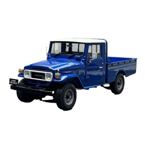 YRXIAO Modellbausatz Auto 1:18 Für Toyota Land Cruiser LC40 Pickup Land Cruiser Geländewagen Automodell Statische Anzeige Holidaycollection Für Wohndekorationen(Blue) von YRXIAO