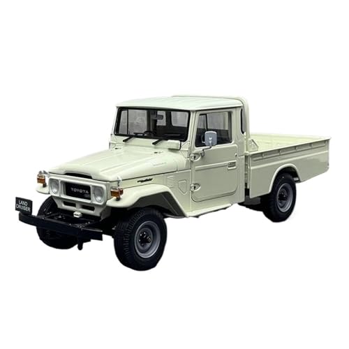 YRXIAO Modellbausatz Auto 1:18 Für Toyota Land Cruiser LC40 Pickup Land Cruiser Geländewagen Automodell Statische Anzeige Holidaycollection Für Wohndekorationen(White) von YRXIAO