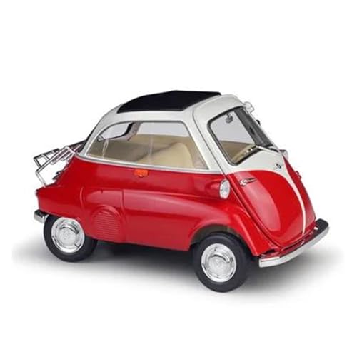 YRXIAO Modellbausatz Auto 1:18 für BMW Egg Isetta Legierung Mini Auto Modell Diecast Metall Spielzeug Klassische Fahrzeug Auto Modell Sammlung Für Wohndekorationen(Red) von YRXIAO