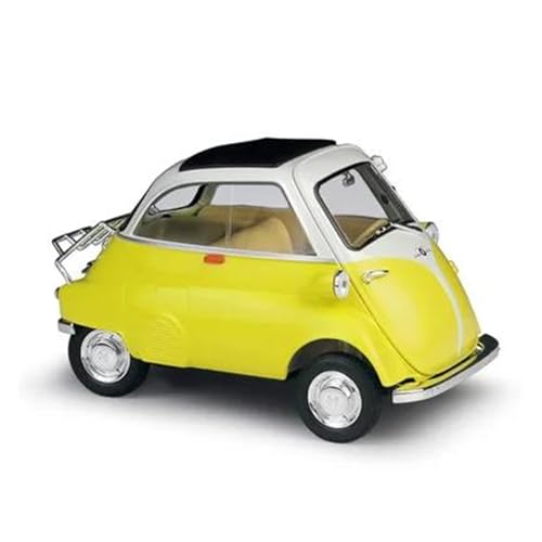 YRXIAO Modellbausatz Auto 1:18 für BMW Egg Isetta Legierung Mini Auto Modell Diecast Metall Spielzeug Klassische Fahrzeug Auto Modell Sammlung Für Wohndekorationen(Yellow) von YRXIAO