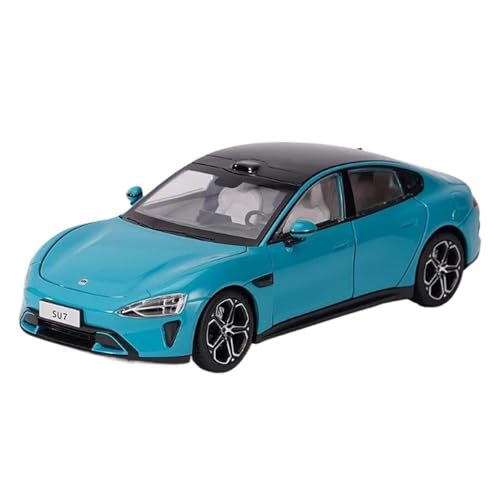 YRXIAO Modellbausatz Auto 1:24 Für Xiaomi Su7 Legierung Miniatur Druckguss Modell Auto Xiaomi Druckguss Modell Sammleredition Automodelle Für Wohndekorationen(Blue) von YRXIAO