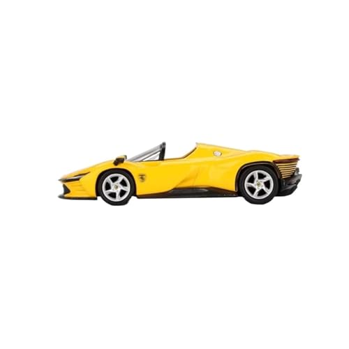 YRXIAO Modellbausatz Auto 1:64 Für Ferrari Daytona SP3 Giallo Modena Diorama Automodellsammlung Miniatur Statische Sammlerdisplay Modellautos Für Wohndekorationen von YRXIAO