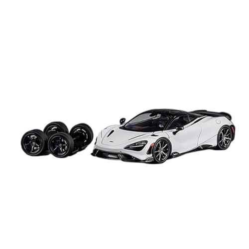 YRXIAO Modellbausatz Auto 1:64 Für McLaren 765LT White Carbon Cover Tail Wing Edition Automodell Limited Edition Automodell Hobby Kunst Dekoration Für Wohndekorationen von YRXIAO