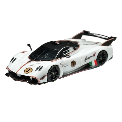 YRXIAO Modellbausatz Auto 1:64 Für Pagani Huayra R Harzautomodell Sportwagenlegierungsmodell Statisches Display Automodell Sammlermodell Für Wohndekorationen(White) von YRXIAO