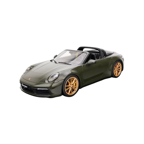 YRXIAO Modellbausatz Auto 1:64 Für Porsche 992 Targa 4S Sportwagen Harz Automodell Legierung Polizeiauto Kunstausstellung Verwendung Legierung Für Wohndekorationen von YRXIAO