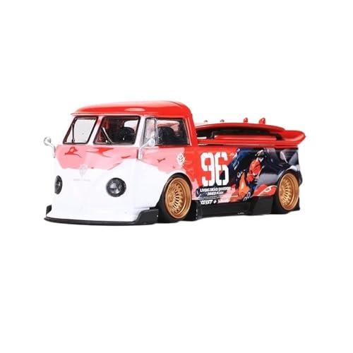 YRXIAO Modellbausatz Auto 1:64 Für VW RWB T1 Pickup Druckguss Legierung Modell Handwerk Dekoration Sammlung Spielzeug Modell Dekoration Modell Für Wohndekorationen(Red) von YRXIAO