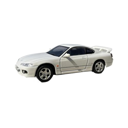 YRXIAO Modellbausatz Auto 1:64 Skala Diecast Legierung Für Nissan S15 Coupe Spielzeug Autos Modell Klassiker Nostalgie Erwachsene Sammeln Souvenir Für Wohndekorationen(White) von YRXIAO