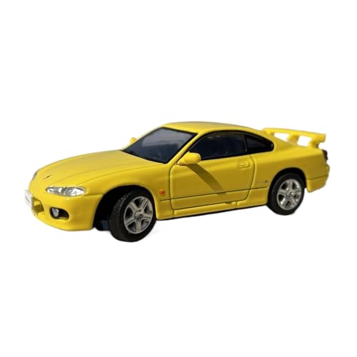 YRXIAO Modellbausatz Auto 1:64 Skala Diecast Legierung Für Nissan S15 Coupe Spielzeug Autos Modell Klassiker Nostalgie Erwachsene Sammeln Souvenir Für Wohndekorationen(Yellow) von YRXIAO