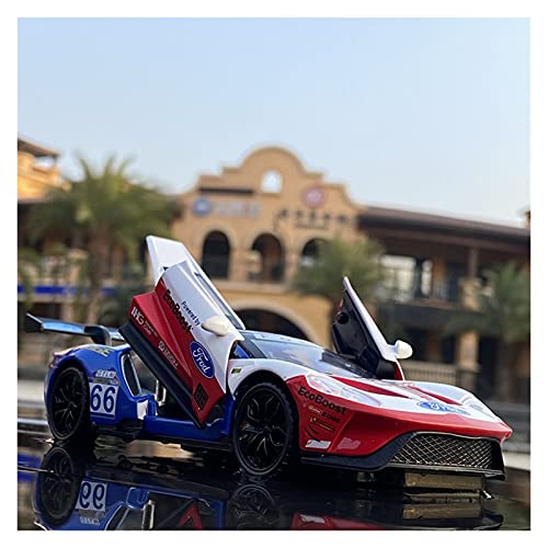 YRXIAO Modellbausatz Auto Für Ford GT V8 1 32 Legierung Sportwagenmodell Diecast Metal Sound Light Spielzeugfahrzeug Sammlung Kinder Geschenk Für Wohndekorationen(Rot) von YRXIAO