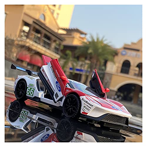 YRXIAO Modellbausatz Auto Für Ford GT V8 1 32 Legierung Sportwagenmodell Diecast Metal Sound Light Spielzeugfahrzeug Sammlung Kinder Geschenk Für Wohndekorationen(White) von YRXIAO