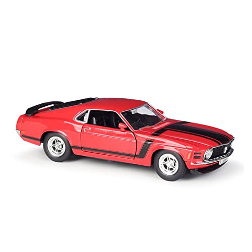 YRXIAO Modellbausatz Auto Für Ford Mustang Boss 302 1 24 Legierung Automodell Höhensimulation Diecast Collection Kinderspielzeug Geschenk Für Wohndekorationen(Rot) von YRXIAO