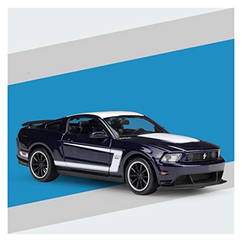 YRXIAO Modellbausatz Auto Für Ford Mustang Boss 302 1 24 Legierung Sportwagen Modell Simulation Diecast Classic Vehicle Collection Für Wohndekorationen(Blau) von YRXIAO